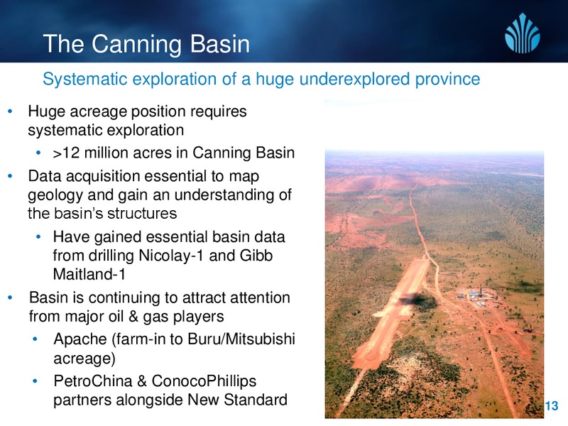 NOVEMBER 2013 INVESTOR PRESENTATION – New Standard Energy – slide 13