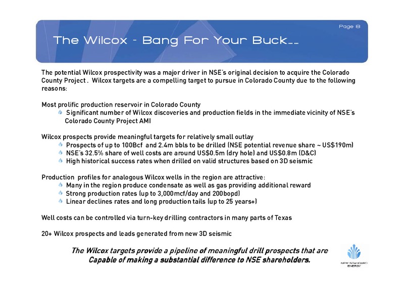 DECEMBER 2009 INVESTOR PRESENTATION – New Standard Energy – slide 7