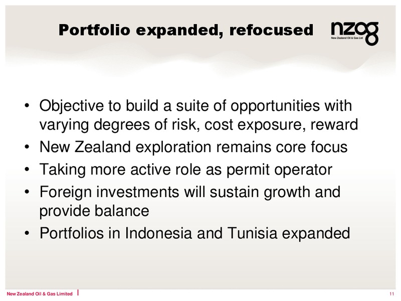 FY 2012 ANNUAL RESULTS – New Zealand Oil & Gas – slide 11