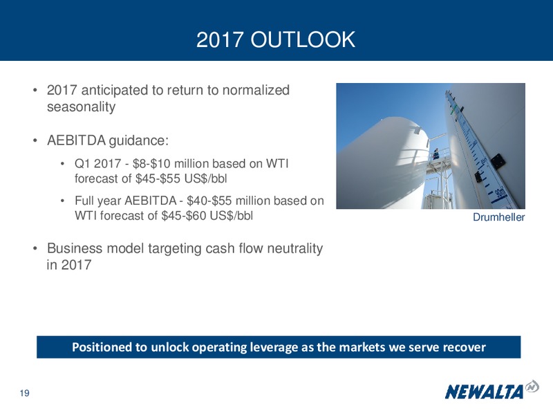 April 2017 Investor Presentation – Newalta Corp. – slide 18