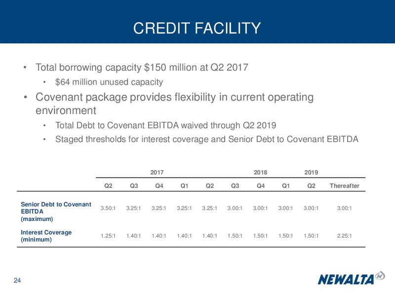 September 2017 Investor Presentation – Newalta Corp. – slide 24