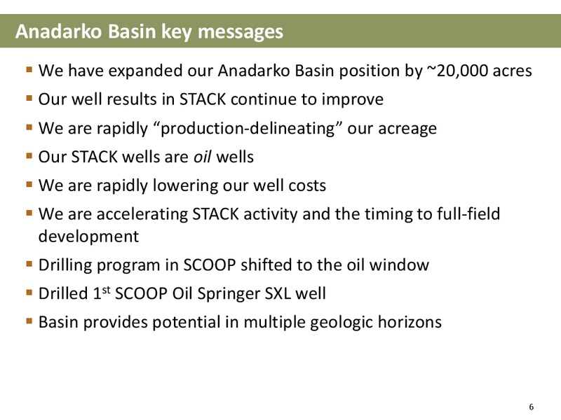 Q2 2015 Operations Update – Newfield Exploration Co. – slide 6