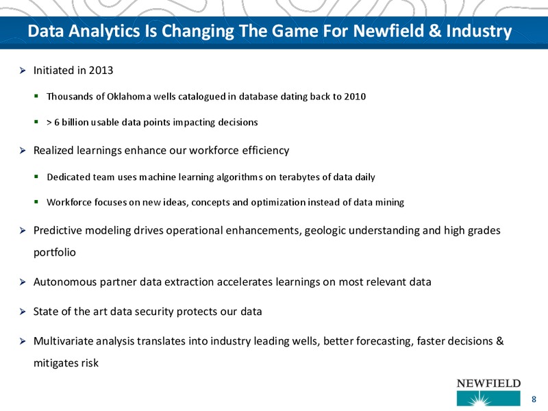 Q3 2017 Presentation – Newfield Exploration Co. – slide 8
