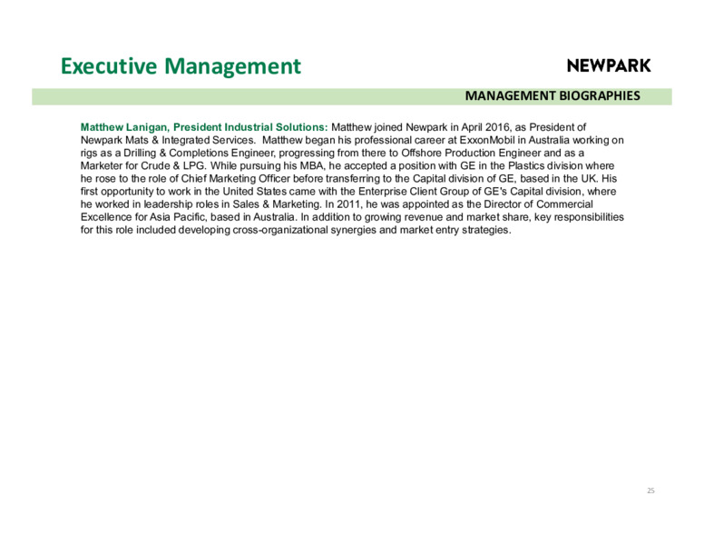 May 2021 Presentation – Newpark Resources Inc. – slide 23
