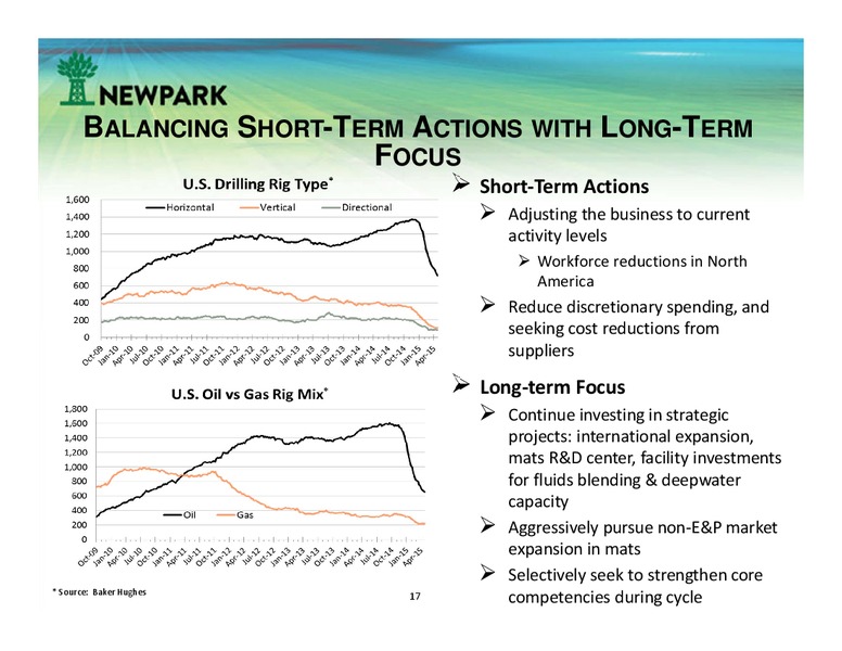 UBS GLOBAL OIL AND GAS CONFERENCE – Newpark Resources Inc. – slide 16
