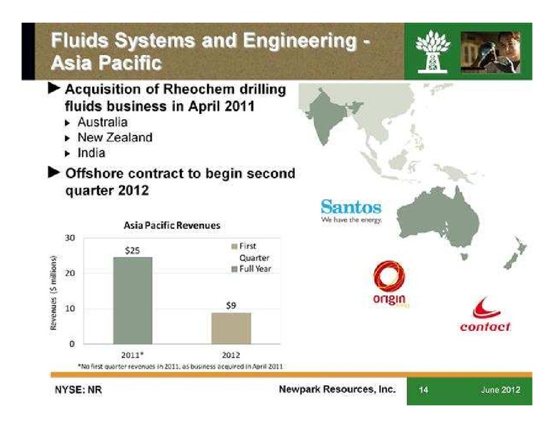 JUNE 2012 CORPORATE PRESENTATION – Newpark Resources Inc. – slide 14