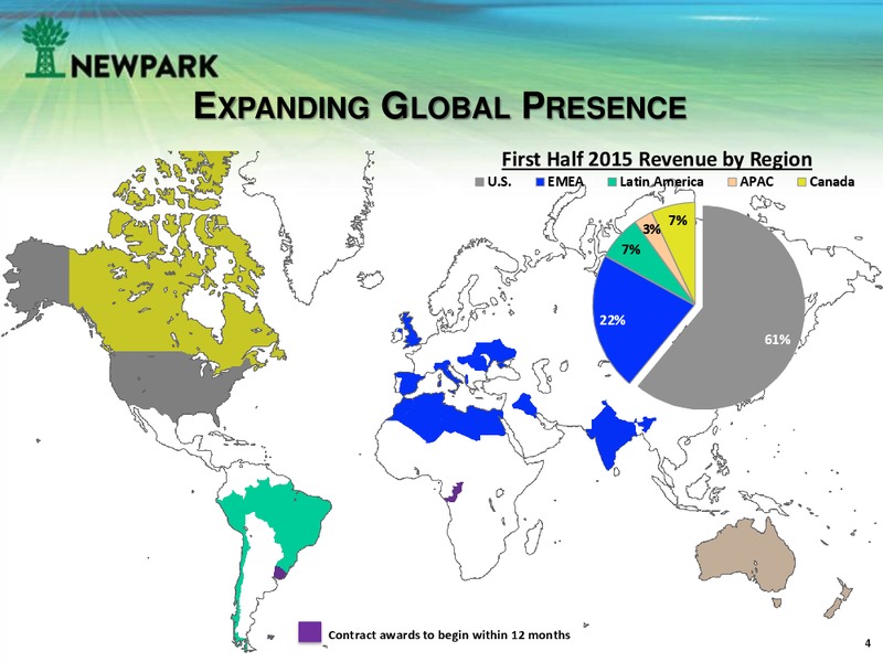 September 2015 Investor Presentation – Newpark Resources Inc. – slide 3