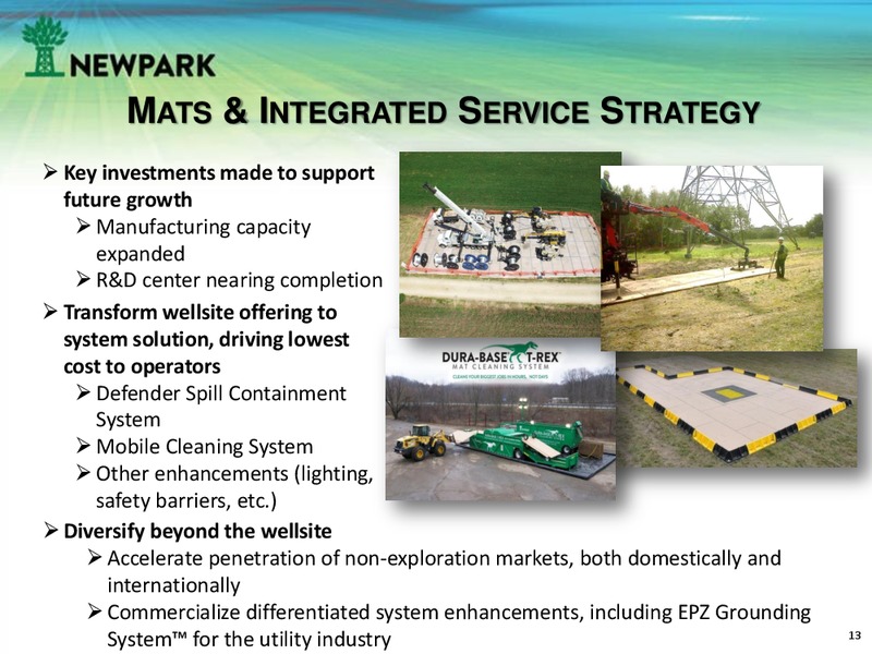 September 2015 Investor Presentation – Newpark Resources Inc. – slide 12