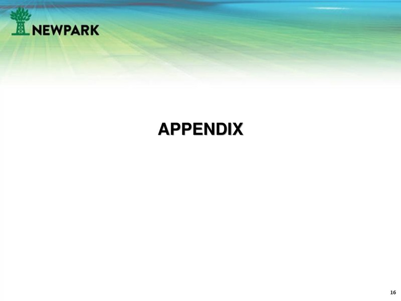 September 2015 Investor Presentation – Newpark Resources Inc. – slide 15