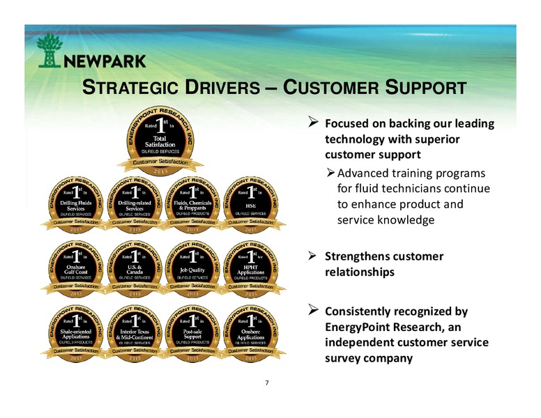 Investor Presentation – Newpark Resources Inc. – slide 6