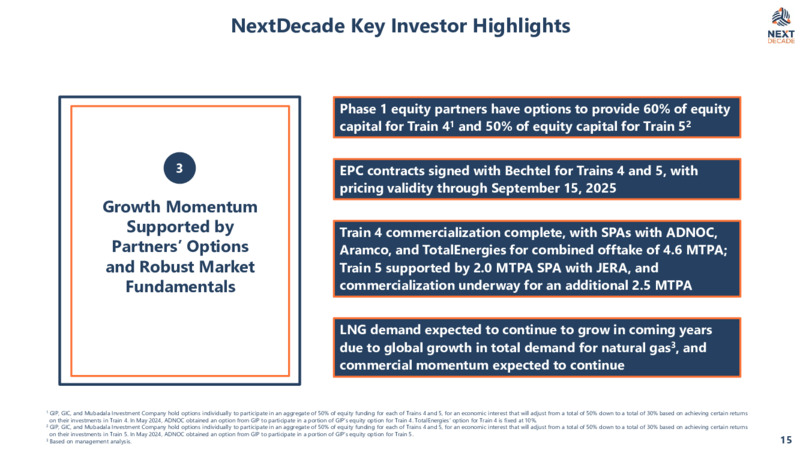 2Q 2025 Corporate Presentation – NextDecade Corp. – slide 16