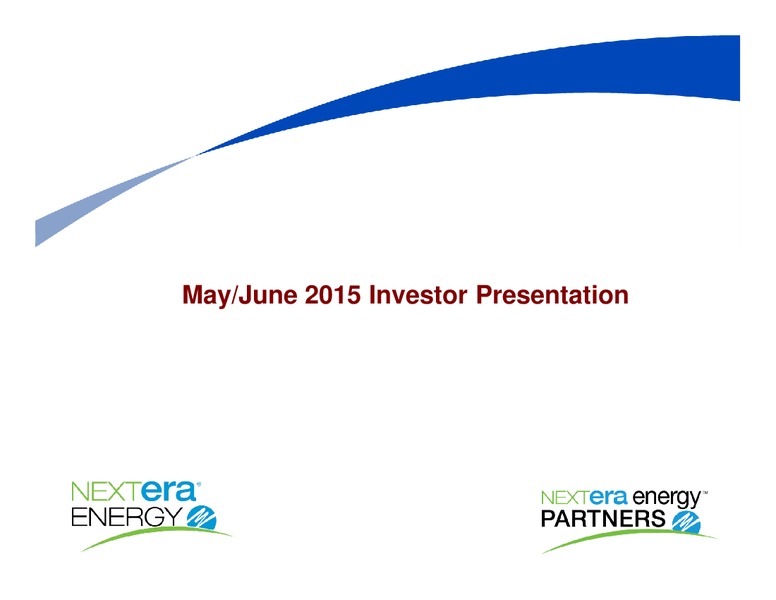 May 2015 Investor Presentation – Nextera Energy Partners Lp – slide 1