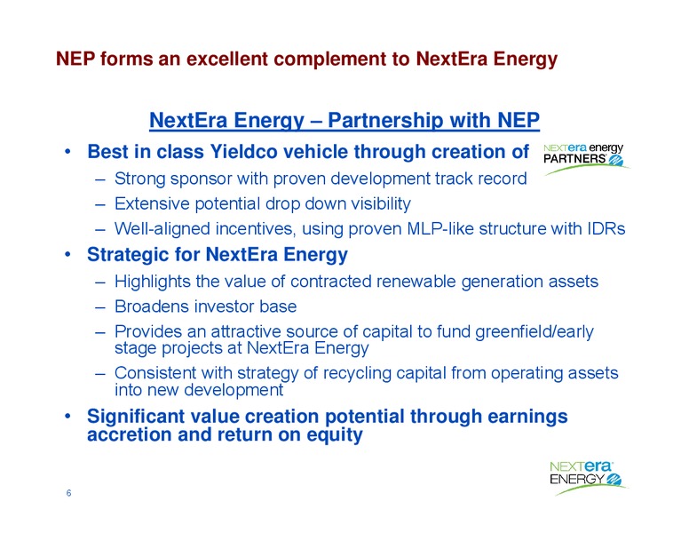 May 2015 Investor Presentation – Nextera Energy Partners Lp – slide 6