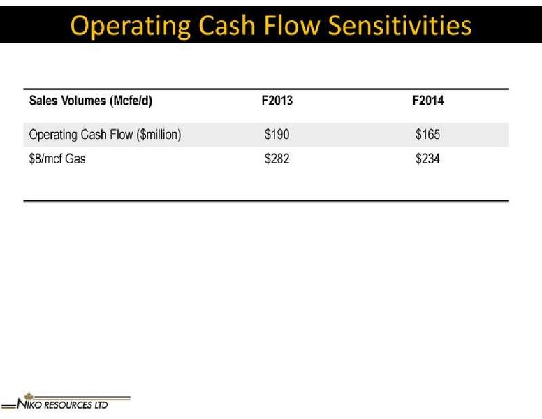 FIRSTENERGY SOCIETE GLOBAL ENERGY CONFERENCE – Niko Resources Ltd. – slide 24