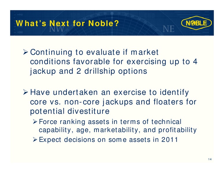 CREDIT SUISSE ENERGY SUMMIT – Noble Corporation plc – slide 13