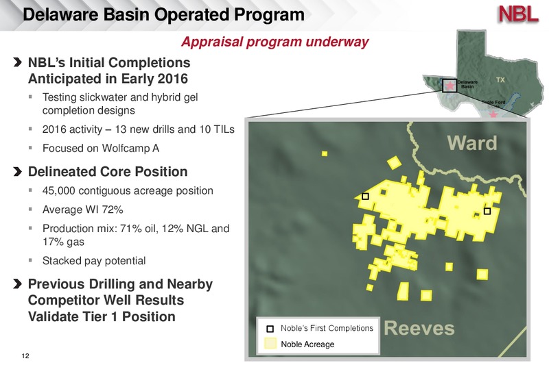 Credit Suisse 21st Annual Energy Summit – Noble Energy, Inc. – slide 12