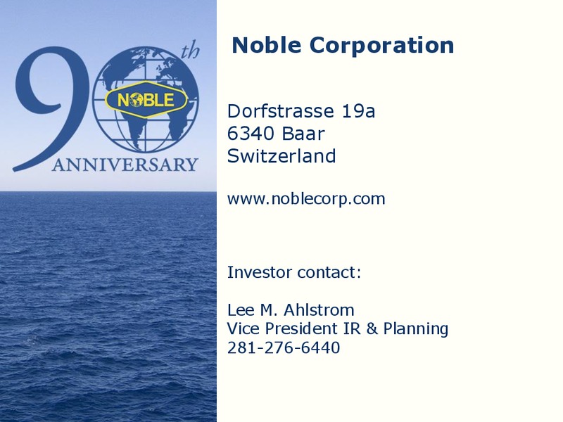 HOWARD WEIL 39TH ANNUAL ENERGY CONFERENCE – Noble Corporation plc – slide 25