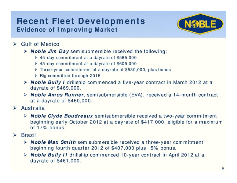 SUSQUEHANNA 2012 ENERGY AND RESOURCES CONFERENCE – Noble Corporation plc – slide 8