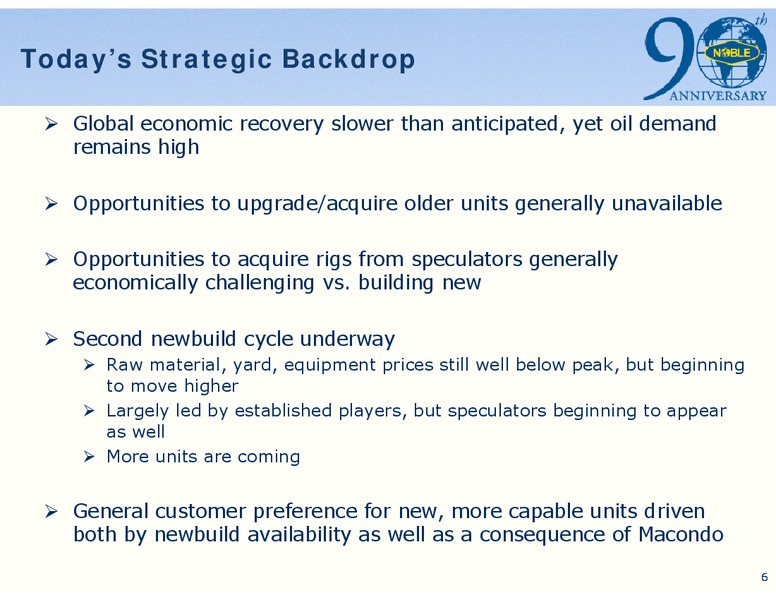 UBS GLOBAL OIL AND GAS CONFERENCE – Noble Corporation plc – slide 5