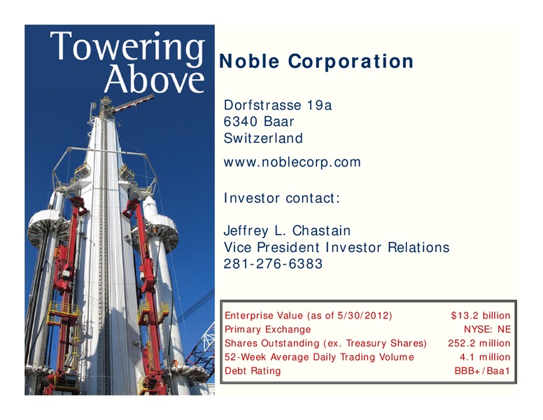 RBC CAPITAL MARKETS GLOBAL ENERGY AND POWER CONFERENCE – Noble Corporation plc – slide 23
