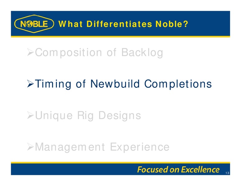 GHS 100 ENERGY CONFERENCE – Noble Corporation plc – slide 12