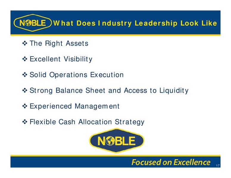 GHS 100 ENERGY CONFERENCE – Noble Corporation plc – slide 16
