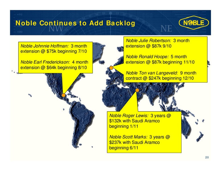 NATIXIS 7TH ANNUAL TRANSATLANTIC OIL SERVICES CONFERENCE – Noble Corporation plc – slide 19