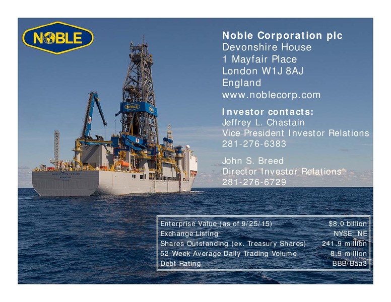 Johnson Rice Conference – Noble Corporation plc – slide 26