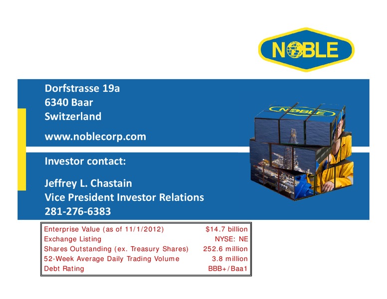 BAML GLOBAL ENERGY CONFERENCE – Noble Corporation plc – slide 24