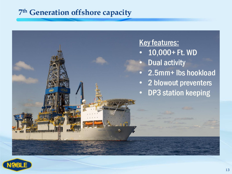 Welcome to Dinner with Noble Corporation – Noble Corporation plc – slide 12