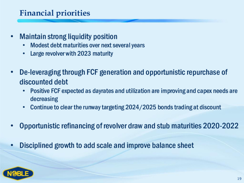 Welcome to Dinner with Noble Corporation – Noble Corporation plc – slide 18