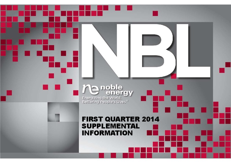 Q1 2014 Supplemental Information – Noble Energy, Inc. – slide 1