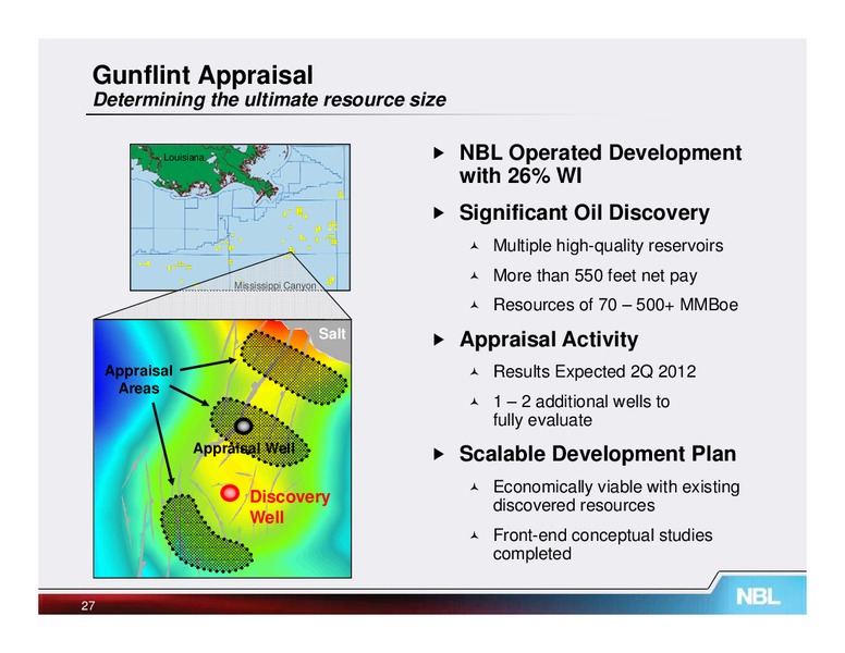 May 2012 Investor Meetings – Noble Energy, Inc. – slide 27
