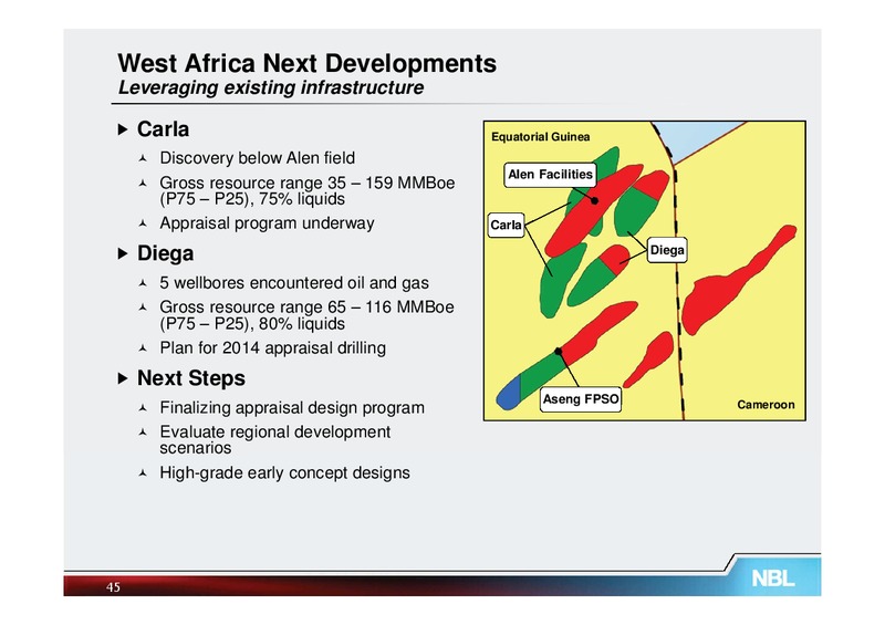 May 2013 Investor Meetings – Noble Energy, Inc. – slide 45