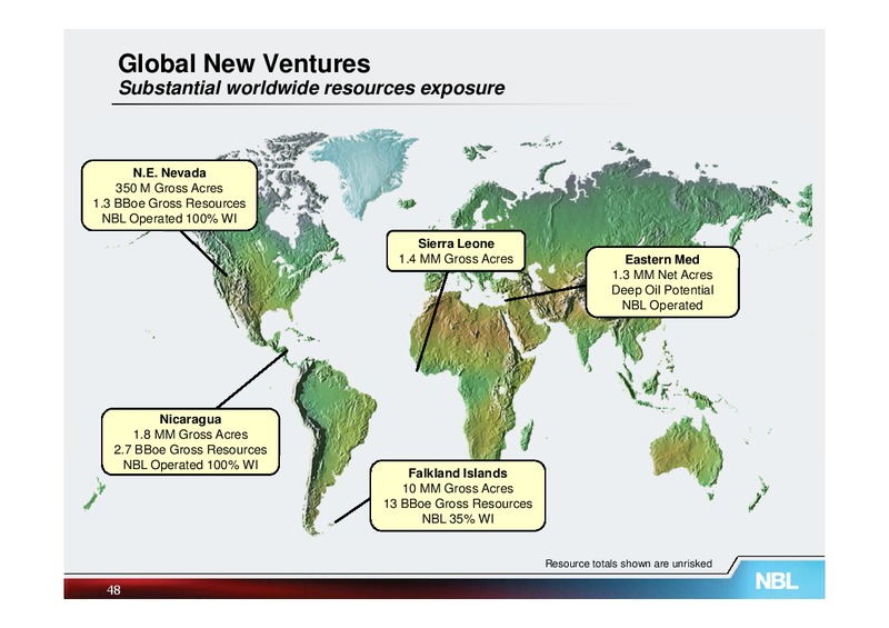 May 2013 Investor Meetings – Noble Energy, Inc. – slide 48