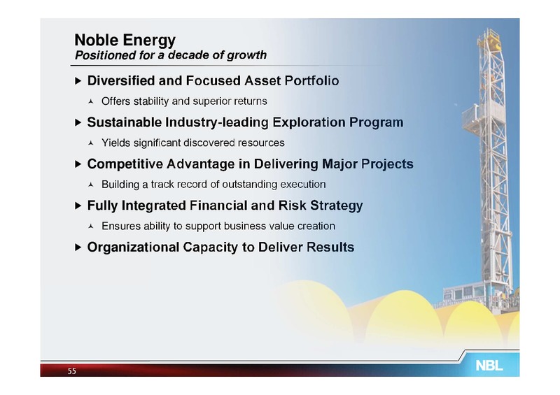 May 2013 Investor Meetings – Noble Energy, Inc. – slide 55