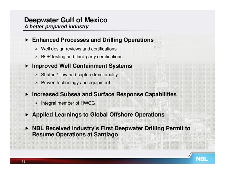 UBS Global Oil and Gas Conference – Noble Energy, Inc. – slide 13