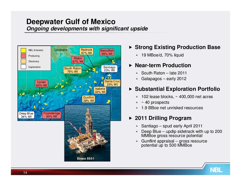 UBS Global Oil and Gas Conference – Noble Energy, Inc. – slide 14