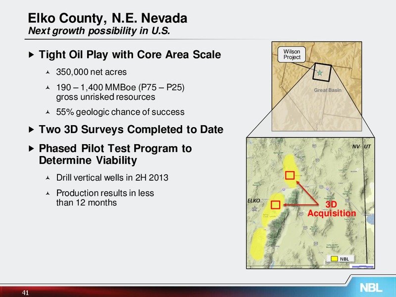June 2013 Investor Meetings – Noble Energy, Inc. – slide 41