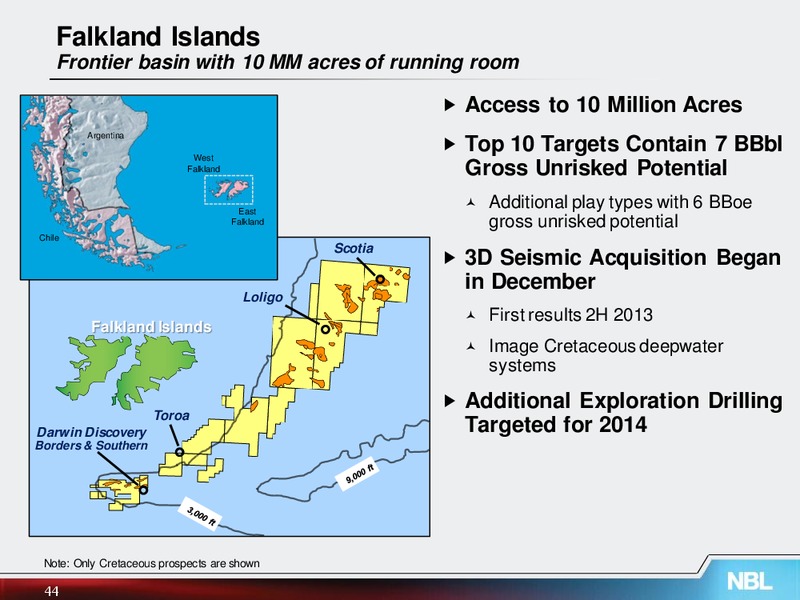 June 2013 Investor Meetings – Noble Energy, Inc. – slide 44
