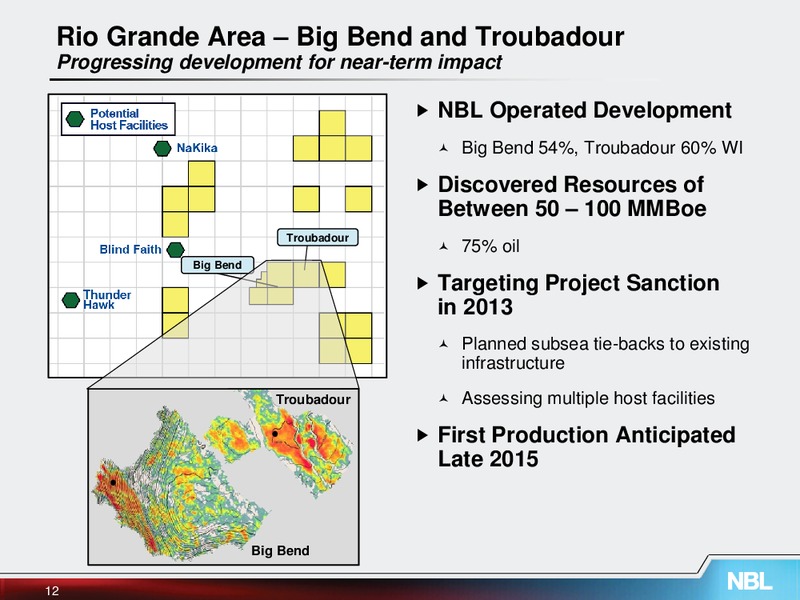 September 2013 Barclays Conference – Noble Energy, Inc. – slide 12