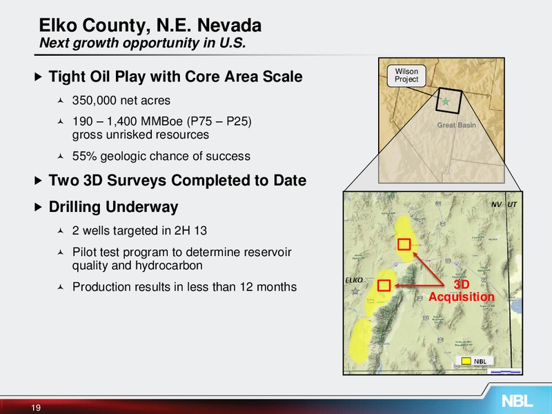 UBS Houston Energy Symposium – Noble Energy, Inc. – slide 19