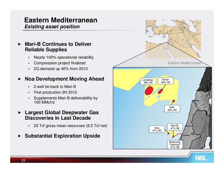 October 2011 Johnson Rice Energy Conference – Noble Energy, Inc. – slide 23