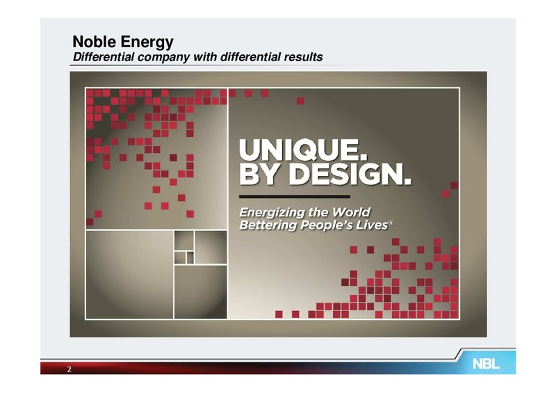 October 2013 Johnson Rice Energy Conference – Noble Energy, Inc. – slide 2