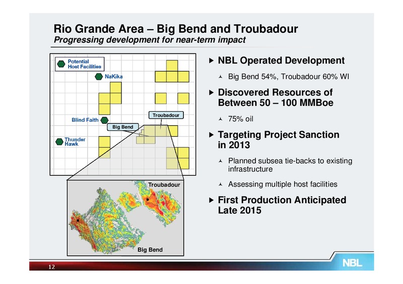 October 2013 Johnson Rice Energy Conference – Noble Energy, Inc. – slide 12