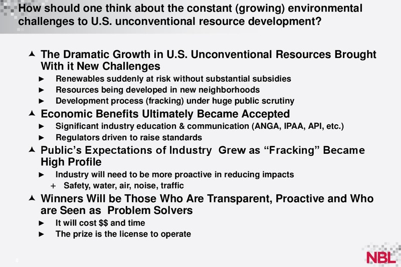 BAML Global Energy Conference – Noble Energy, Inc. – slide 8