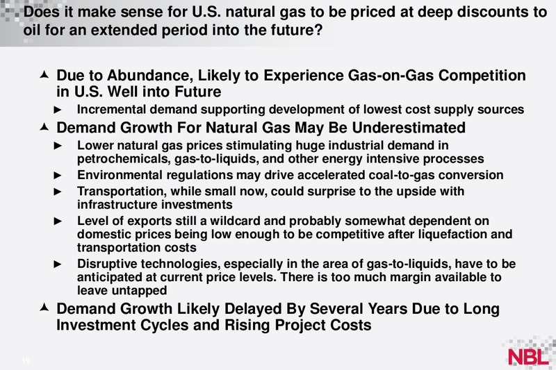 BAML Global Energy Conference – Noble Energy, Inc. – slide 19