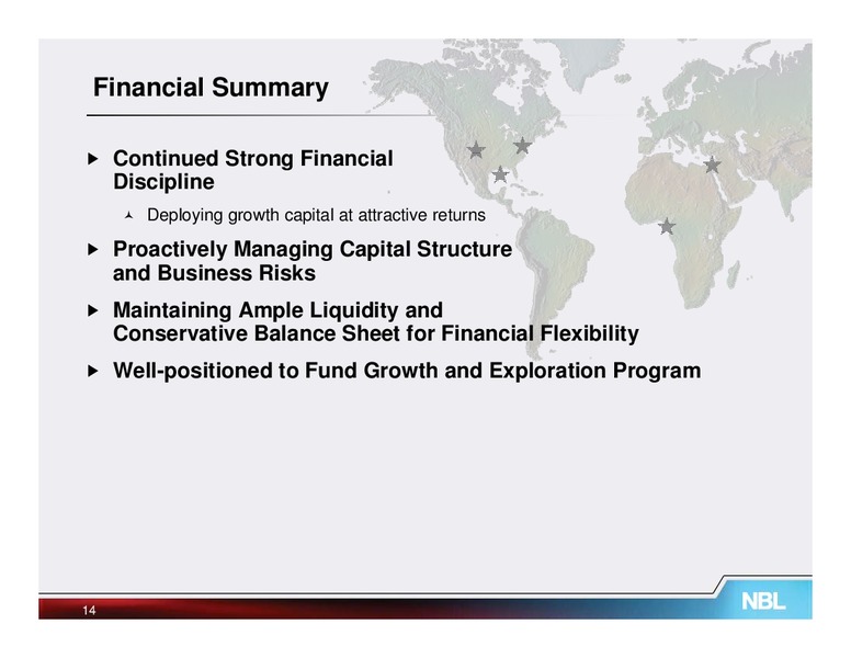 November 2011 Analyst Conference – Noble Energy, Inc. – slide 43