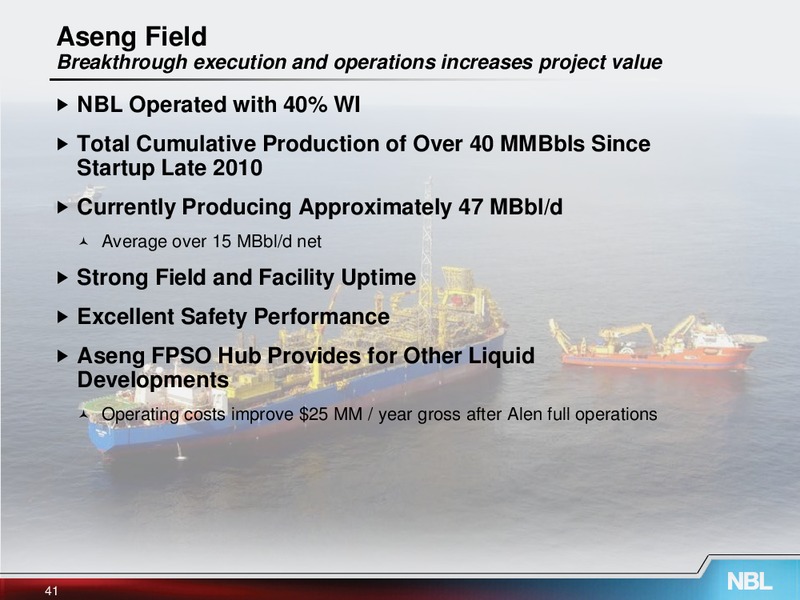 November 2013 Investor Meeting – Noble Energy, Inc. – slide 41