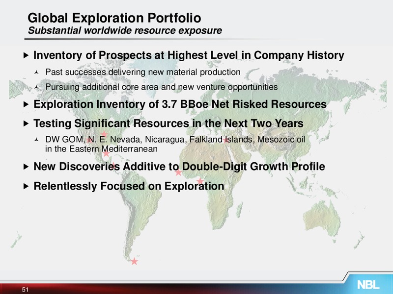November 2013 Investor Meeting – Noble Energy, Inc. – slide 51